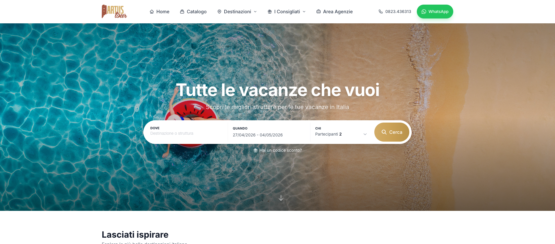 Artus Tour — Travel Booking · Italia
